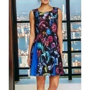NWT - Ted Baker Midnight Bloom Pleated Dress